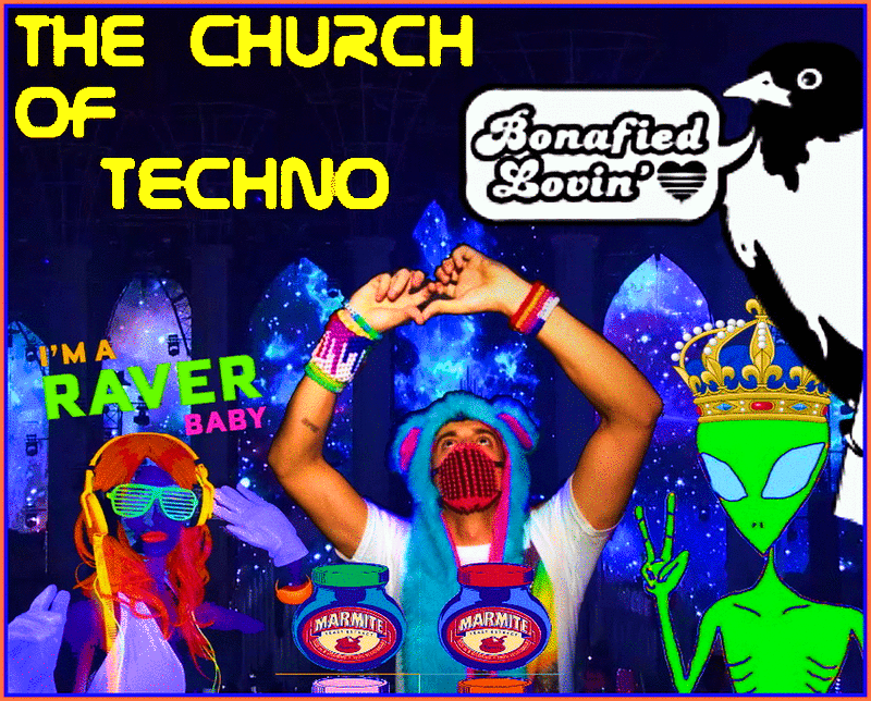 «(¯`·.· CHURCH OF TECHNO ♂ॐ♀ Raver Virtual gay ministry Rave Reverend EDM 420 PLUR online Churches