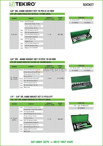 kunci socket kunci sok tekiro inpertek