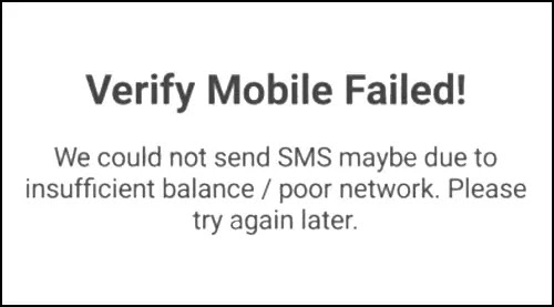 How To Fix BHIM UPI App Verify Mobile Failed We Could Not Send SMS Maybe Due To Insufficient Balance Poor Network