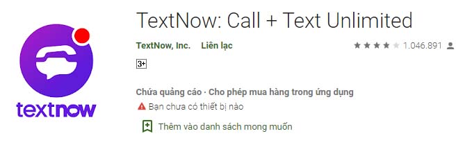 TextNow cho Android - Tải về APK mới nhất a