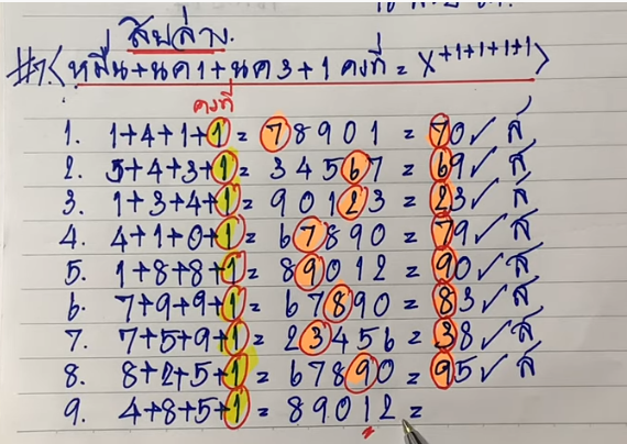 Thai Lottery Down Calculation 16/11/2021