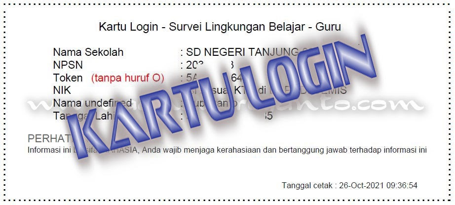 Login survei lingkungan belajar