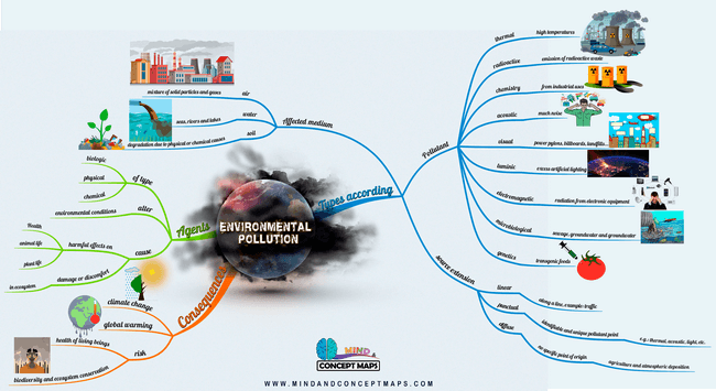 environmental pollution mind map