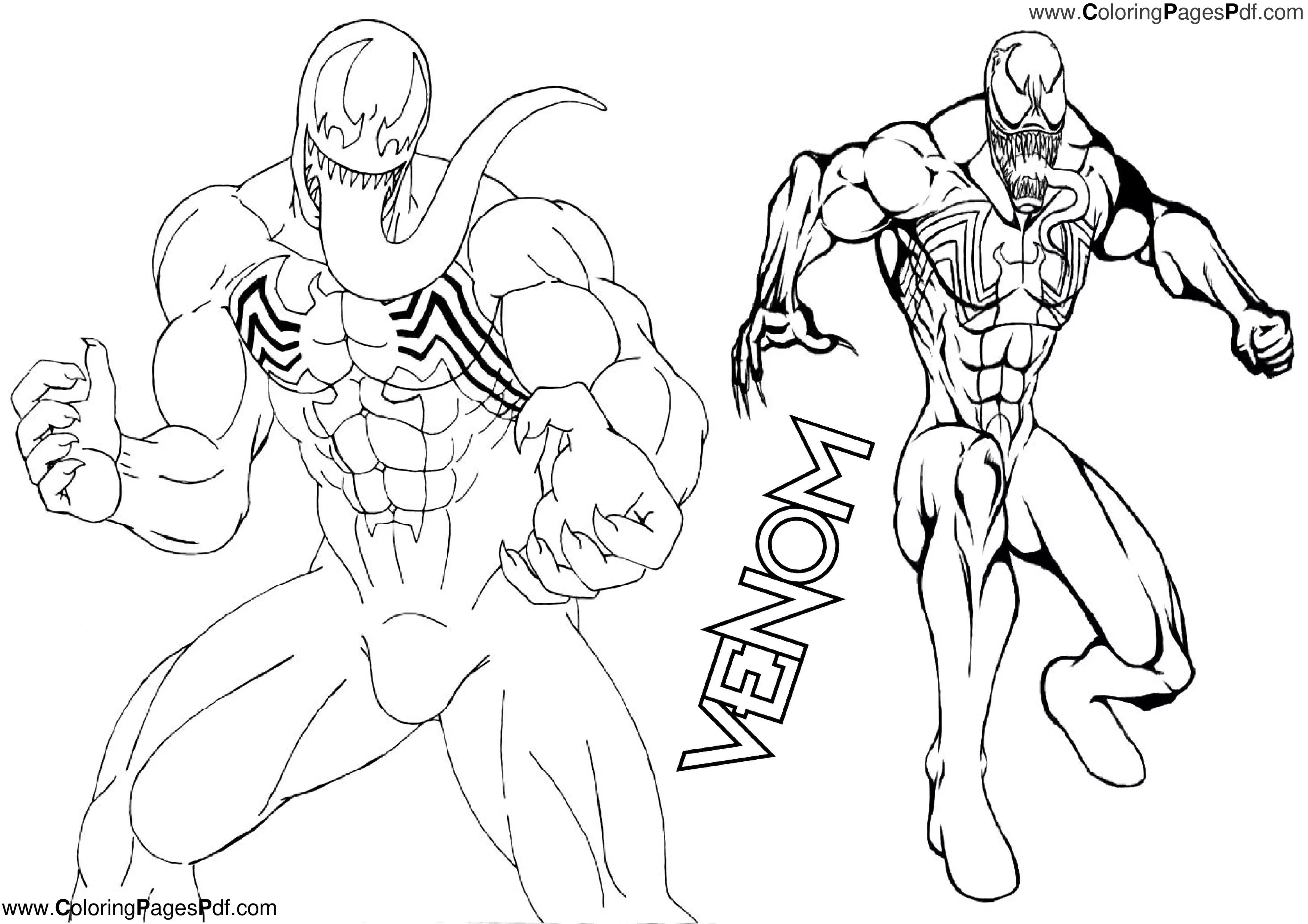 Cool venom coloring pages