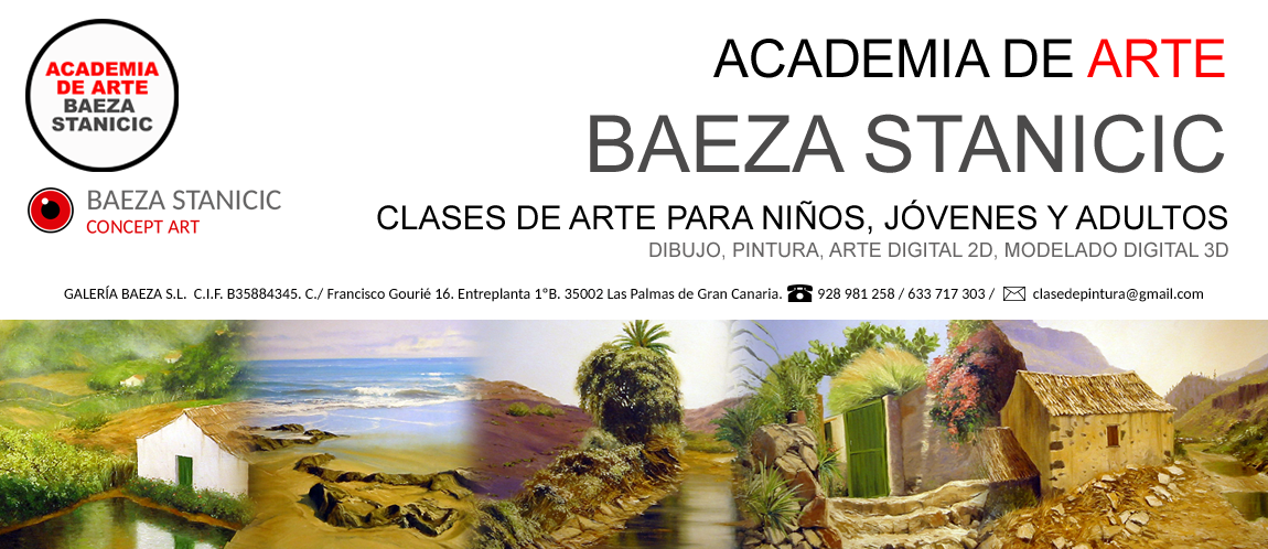 Academia de arte Baeza Stanicic. Clases de dibujo y pintura en Las palmas de Gran Canaria.