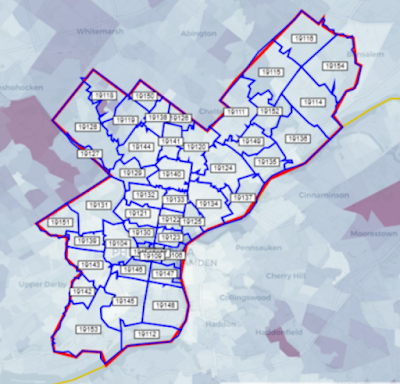 Philadelphia County ZIP Code