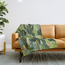 home decor, living room, tropical leaves, pattern, plants, hojas tropicales, estampado, decoración del hogar, sala de estar, sofa