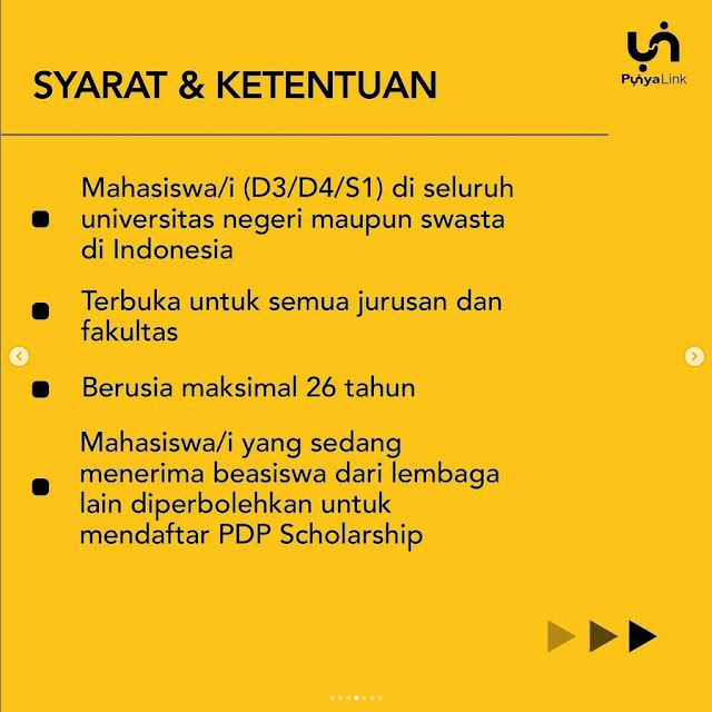 PUNYALINK SCHOLARSHIP !! DEADLINE REGISTRASI : 17 April 2022