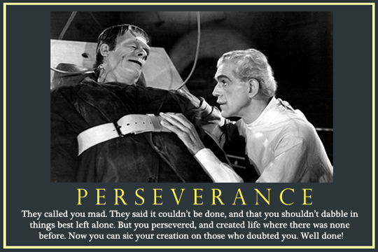 Shockcessories poster #4: Perseverance, House of Frankenstein, 1944