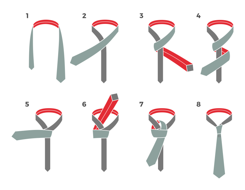 How to tie a Four in hand knot