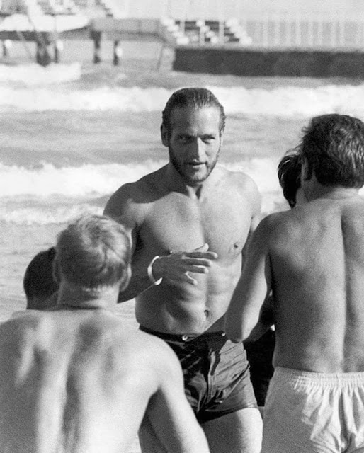 1963. Paul Newman at the Venice Lido