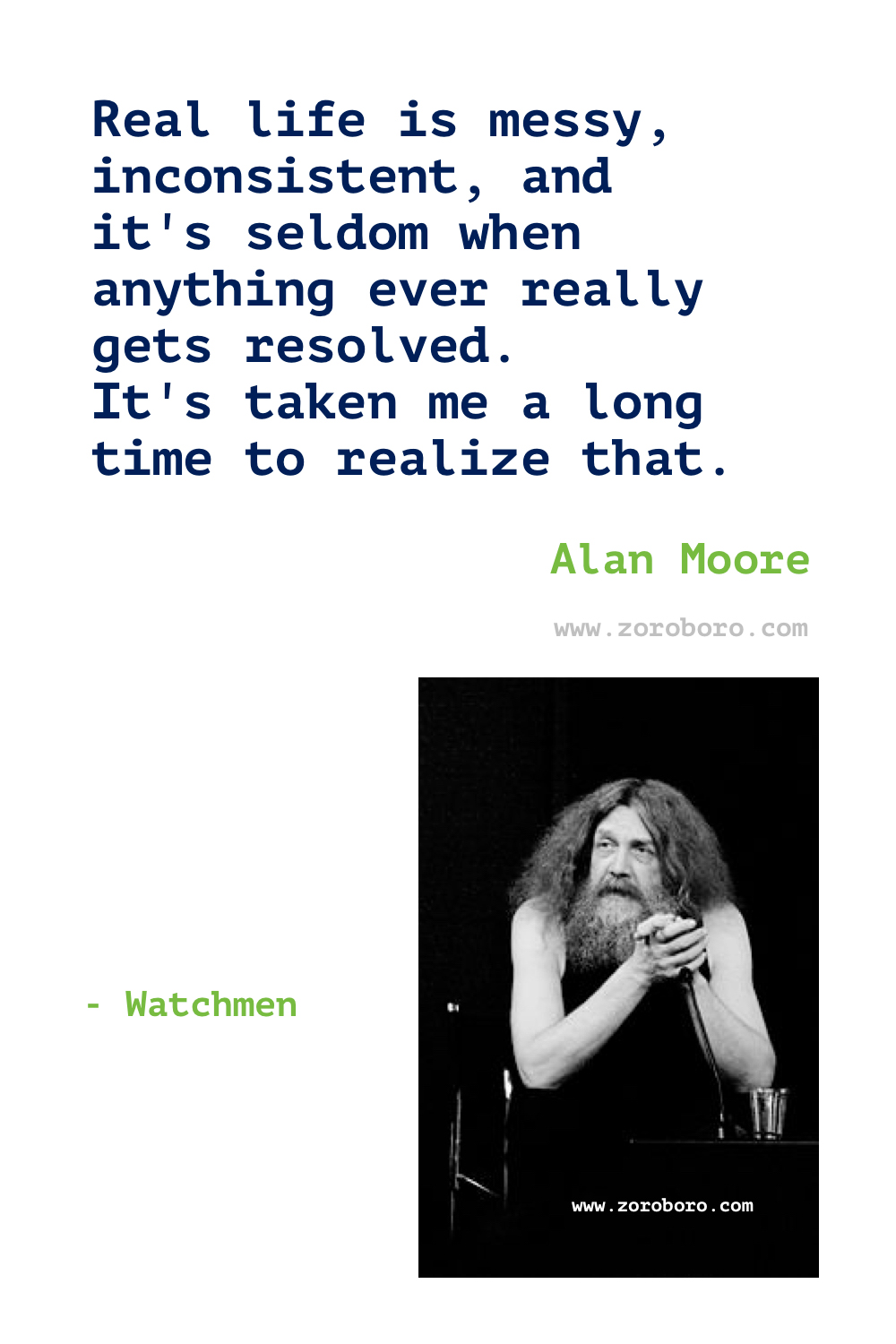 Alan Moore Quotes. Alan Moore V for Vendetta Quotes. Alan Moore Watchmen Quotes. Alan Moore Books/Movies Quotes. Alan Moore Quotes