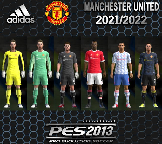 NEW Manchester United 2021-2022 Kits For PES 2013 Update