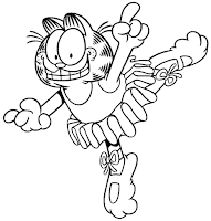 Garfield the Ballet dancer coloring page