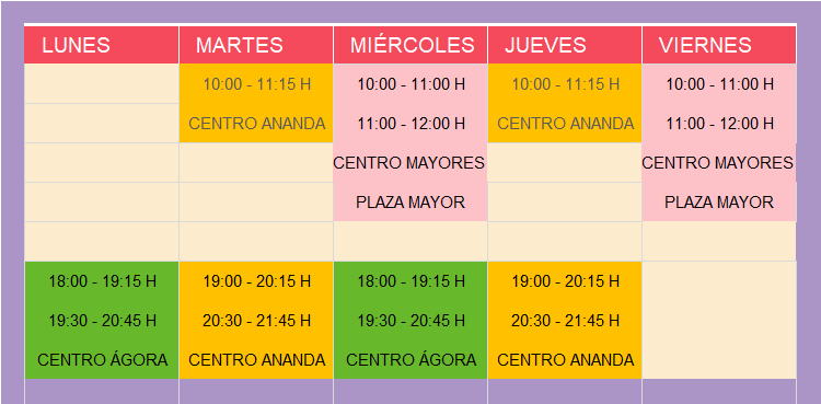 Horarios