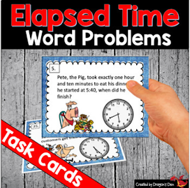 Elapsed Time Word Problems task cards