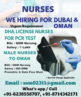 Urgently Required Nurses for Dubai & Oman