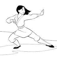 Mulan excersises coloring pages