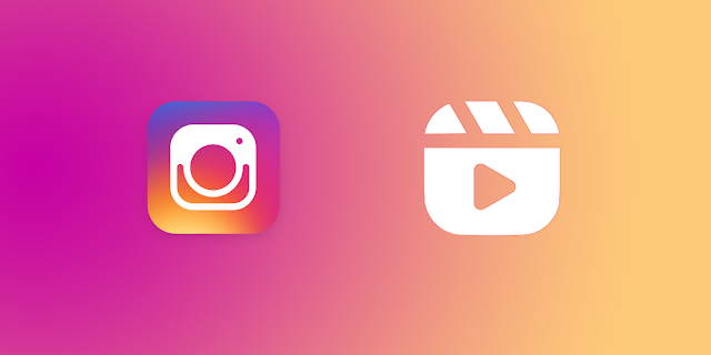 A picture of the Instagram logo and the Instagram Reels logo