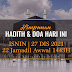 Hadith & Doa Hari Ini | 27 Disember 2021 | 22 Jamadil Awwal 1443H | ISNIN