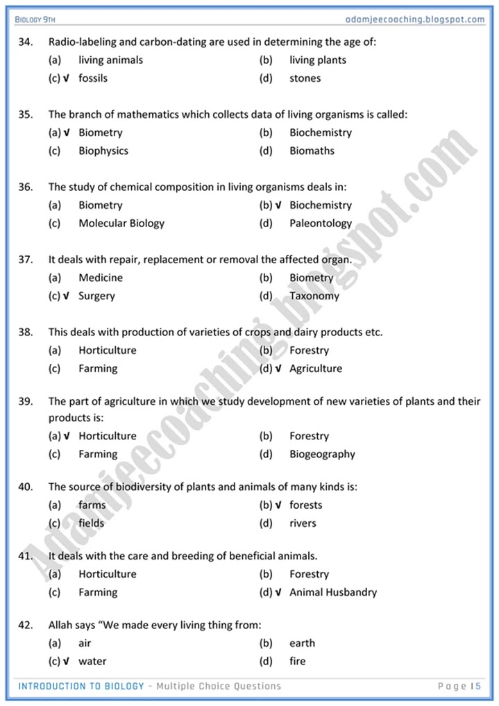 introduction-to-biology-mcqs-biology-9th