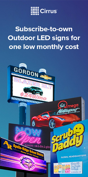 Outdoor Digital LED signage for one low monthly cost.