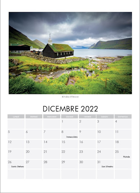 Dicembre-Calendario Isole Faroe 2022