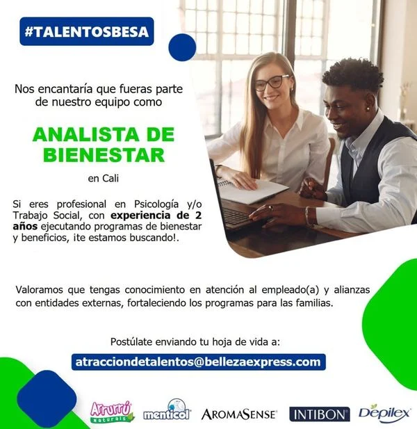 📂 Empleo en Cali HOY como Analista de Bienestar 💼 |▷ #SiHayEmpleo