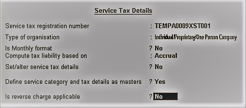  Define Service Tax Rates in tally ERP 9 in Hindi