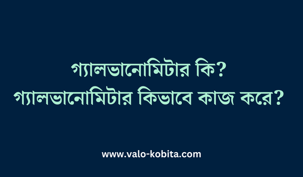 গ্যালভানোমিটার কি? গ্যালভানোমিটার কিভাবে কাজ করে?