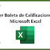 Hacer Boleta de calificaciones en Microsoft Excel 2021-365