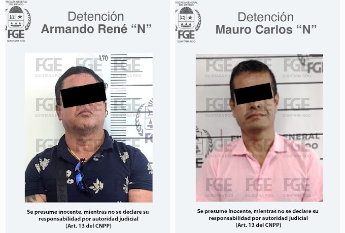 Caen dos policías de Investigación de Cancún por extorsión en Benito Juárez