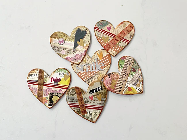 scrap book hearts