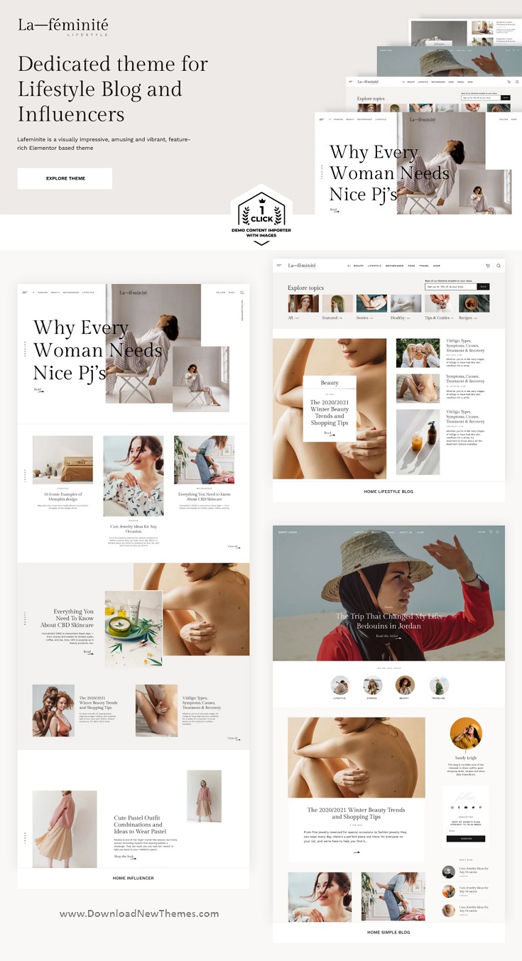 LaFeminite - Lifestyle Fashion Blog WordPress Theme