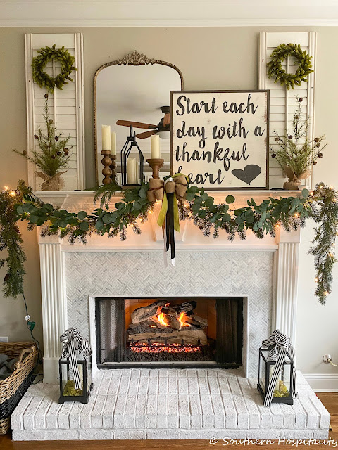 cozy winter mantle