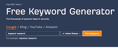 Ahrefs free keyword generator tool