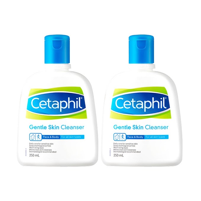 Mall Shop [ cetaphil.vietnam_2021 ] Combo 2 Sữa rửa mặt làm sạch dịu nhẹ không xà phòng Cetaphil Gentle Skin Cleanser 250ml/chai