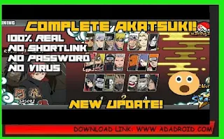 Naruto Senki Mod APK All Character Complete Akatsuki (Full Slots)