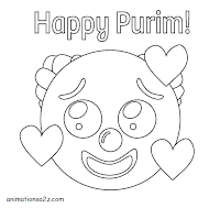 Happy Purim coloring page