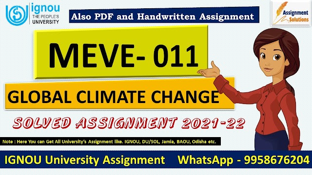 IGNOU MEVE- 011 Solved Assignment 2021-22
