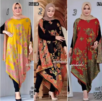 Gamis batik hitam untuk lebaran