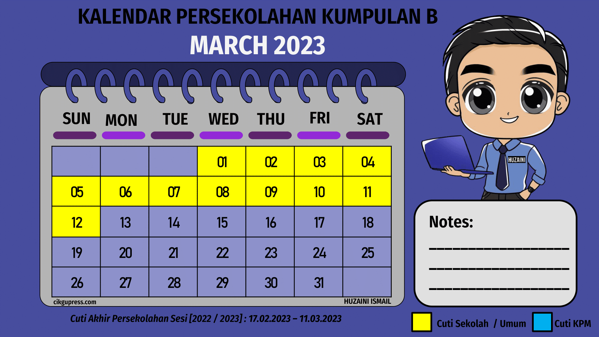 kalendar 2022 dan 2023