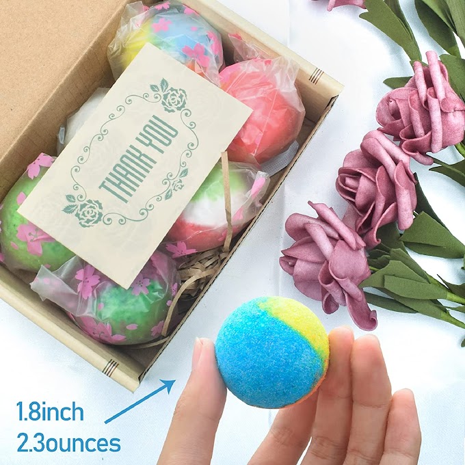 INTEYE 24 Organic & Natural Bath Bombs, Handmade Bubble Bath Bomb Gift Set, Rich in Essential Oil, Shea Butter, Grape Seed Oil, Fizzy Spa to Moisturize Dry Skin, Perfect Gift idea for Women