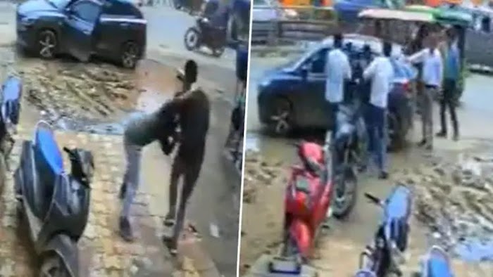 यूपी: एटा में दिनदहाड़े गले में बेल्ट बांधकर युवक से मारपीट करते हुए किया गया किडनैप, लोगों के सामने दिया घटना को अंजाम; देखें VIDEO...