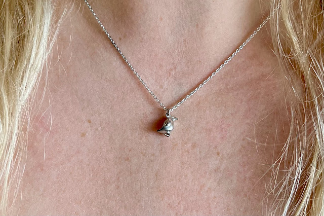 Silver penguin necklace