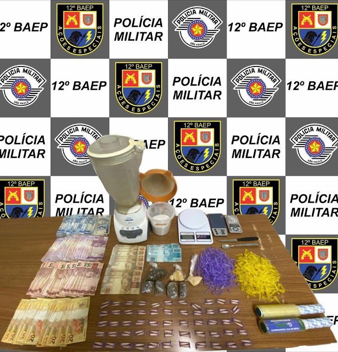Baep prende homem por tráfico de drogas no Hilda Mandarino em Araçatuba 