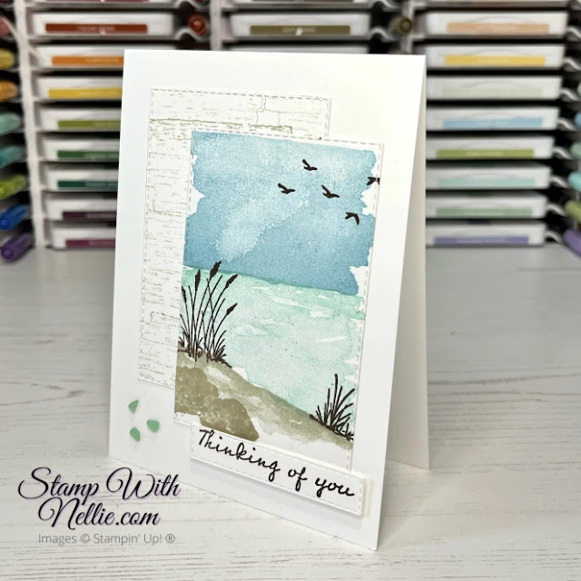 Paper Daisy Crafting Ocean front handmade greeting card