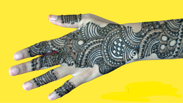 Back hand indian mehndi design