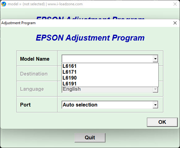 EPSON L6161 L6171 L6190 L6191 Resetter Tool + Keygen Free Download