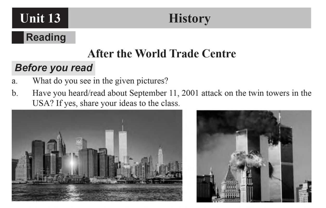 Compulsory English Grade 12 || Unit 13-History || After the World Trade Centre